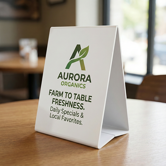 Styrene Table Tents